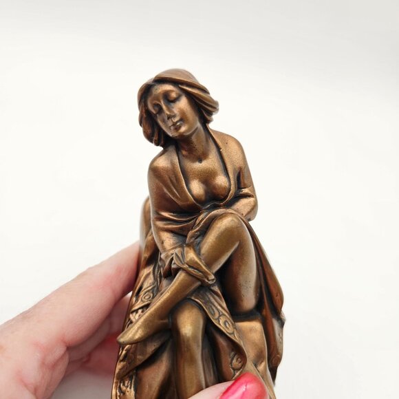 Vintage 1978 Giovanni Schoeman Cold Cast Bronze Sculpture Quessa - Picture 2 of 11